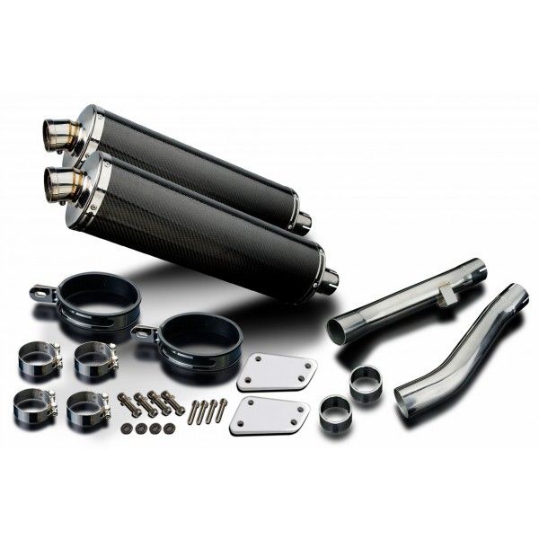 Delkevic slip-on kit Oval Carbon 450mm - XJR1200 (1995-1998)