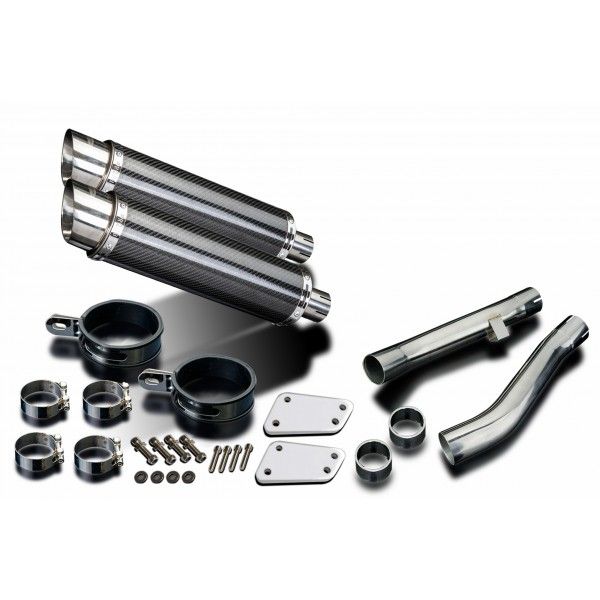 Delkevic slip-on kit Round Carbon 350mm - XJR1200 (1995-1998)