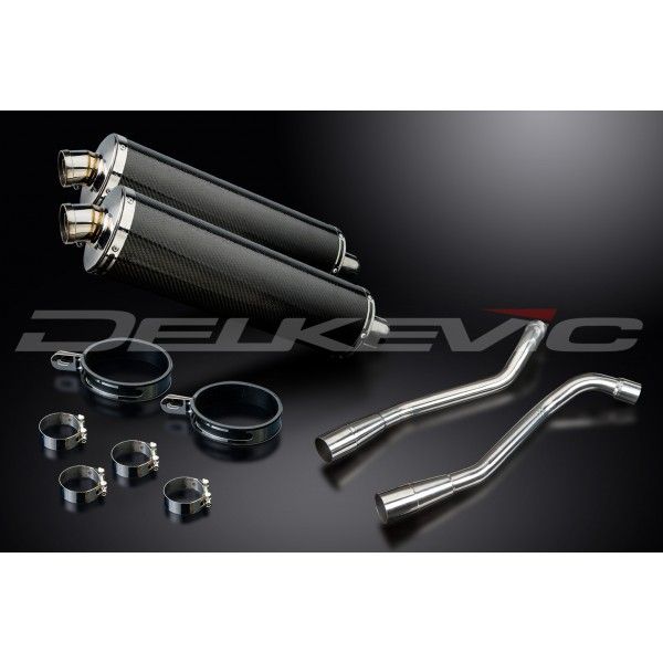 Delkevic slip-on kit Oval Carbon 450mm - XT660X Supermoto (2004-2016)