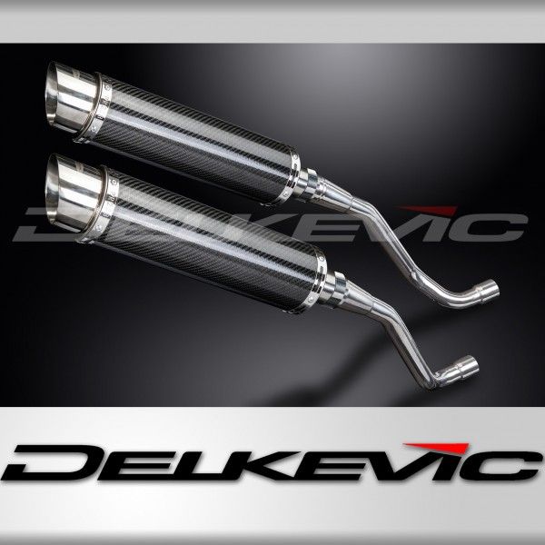 Delkevic slip-on kit Round Carbon 350mm - XT660X Supermoto (2004-2016)