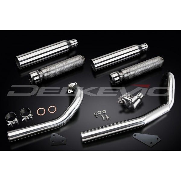 Delkevic volledig systeem Round RVS 410mm - XVS650 DragStar (1997-2003)