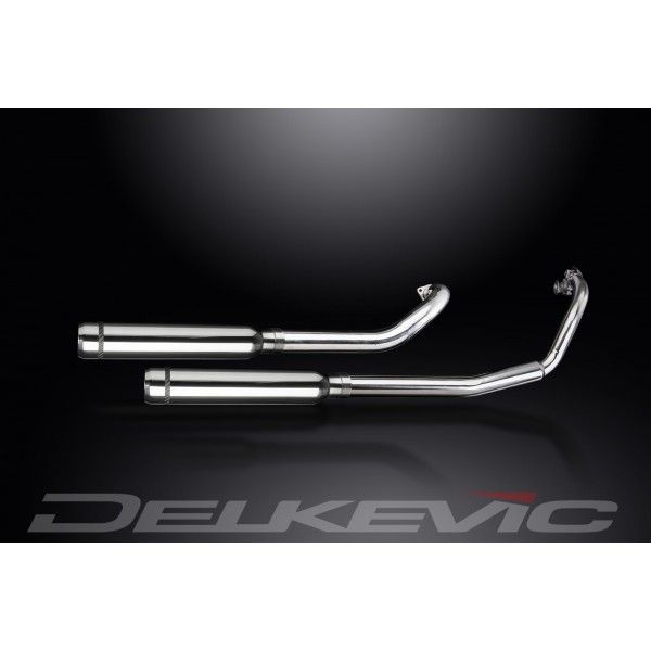 Delkevic volledig systeem Round RVS 410mm - XVS650 DragStar (1997-2003)