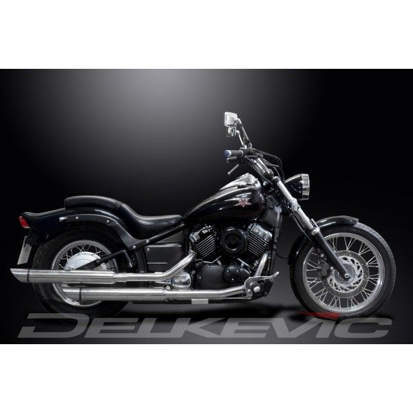 Delkevic volledig systeem Round RVS 550mm - XVS650 DragStar (1997-2003)