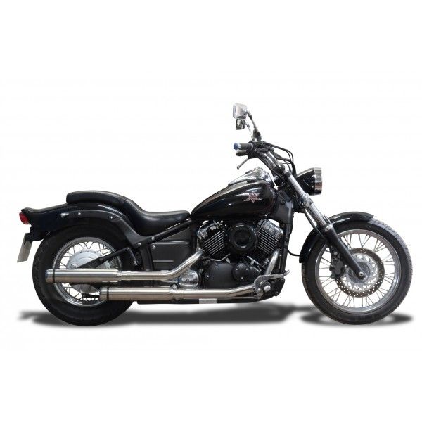 Delkevic volledig systeem Round RVS 410mm - XVS650 DragStar (2004-2016)