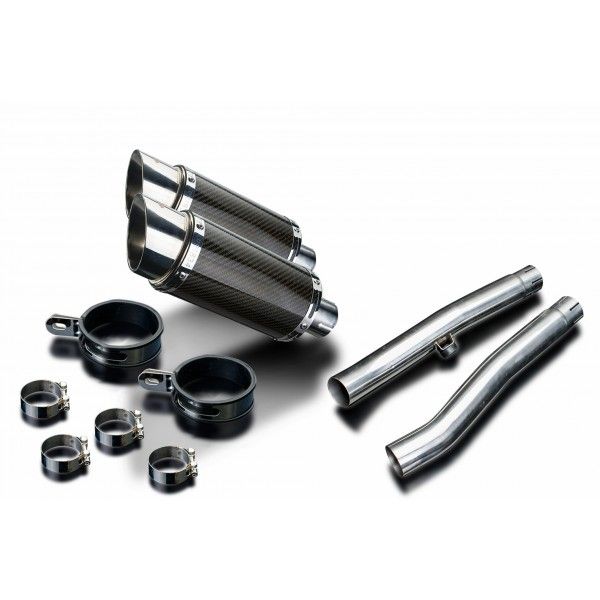 Delkevic slip-on kit Round Carbon 200mm - Trident 750/900 (1991-1993)