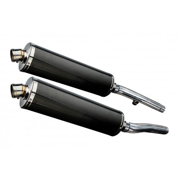 Delkevic slip-on kit Oval Carbon 450mm - Trident 750/900 (1991-1993)