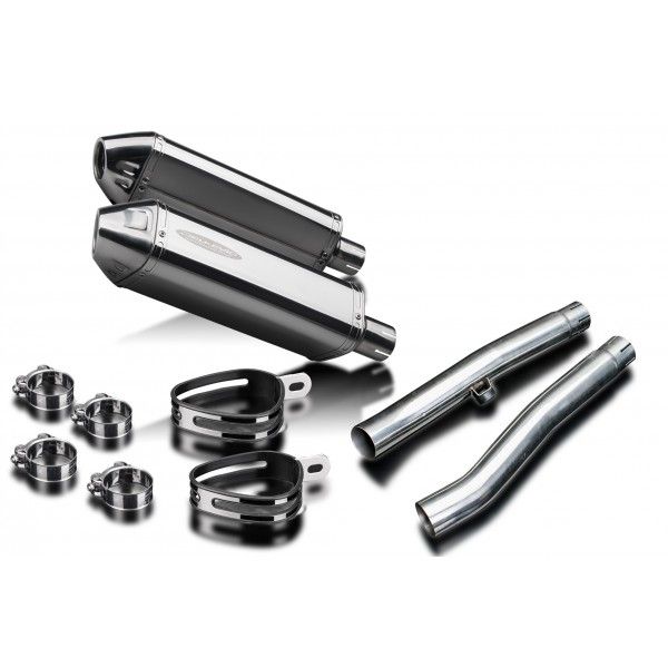 Delkevic slip-on kit Tri-Oval RVS 320mm - Trident 750/900 (1991-1993)