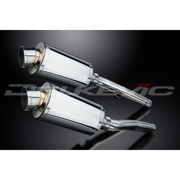 Delkevic slip-on kit Round Carbon 350mm - Trident 750/900 (1991-1993)