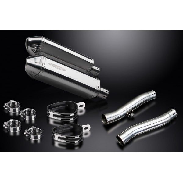 Delkevic slip-on kit Tri-Oval RVS 320mm - Trident 750 (1994-1998)