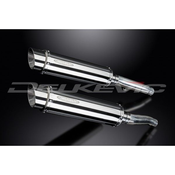 Delkevic slip-on kit Round RVS 350mm - Trident 750 (1994-1998)
