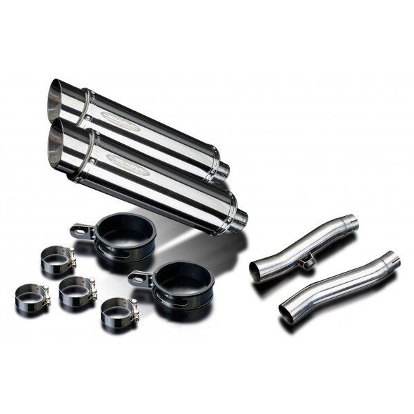 Delkevic slip-on kit Round RVS 350mm - Trident 750 (1994-1998)