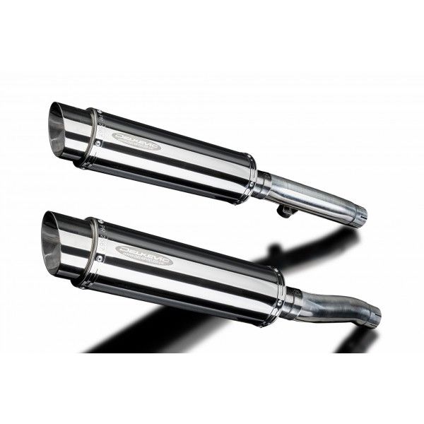 Delkevic slip-on kit Round RVS 350mm - Trident 750 (1994-1998)