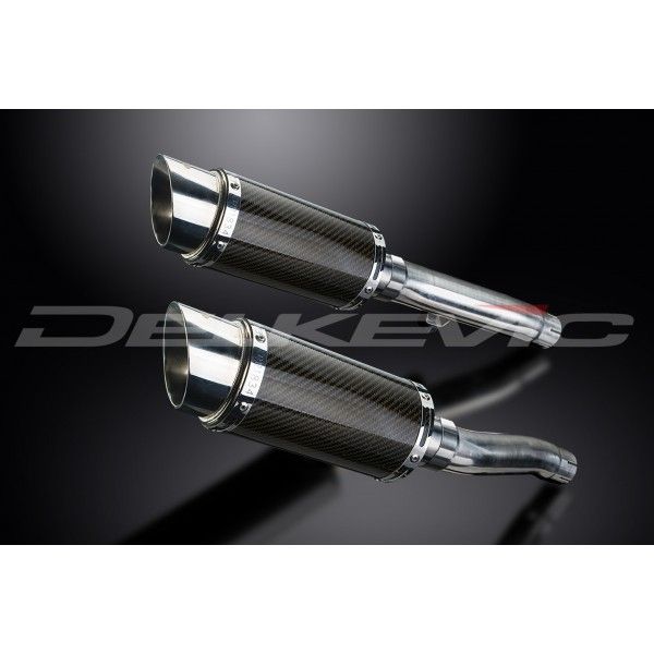 Delkevic slip-on kit Round Carbon 200mm - Trident 900 (1994-1998)