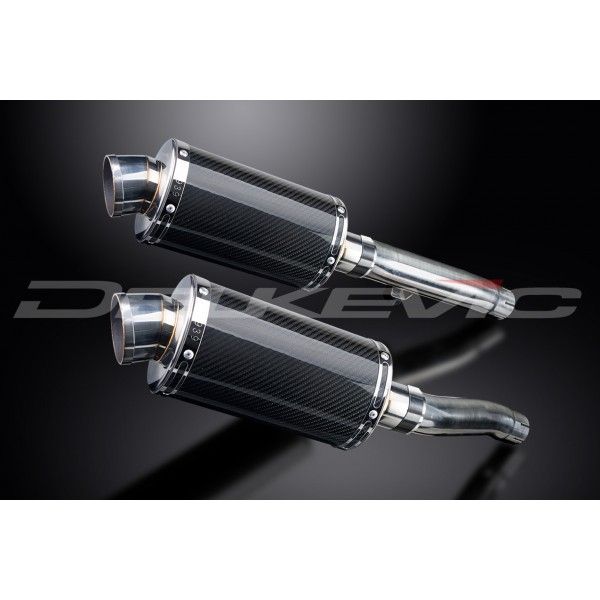 Delkevic slip-on kit Oval Carbon 225mm - Trident 900 (1994-1998)