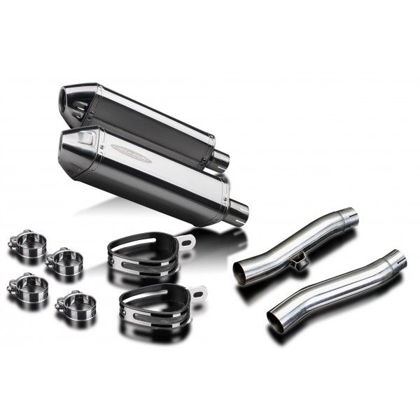 Delkevic slip-on kit Tri-Oval RVS 320mm - Trident 900 (1994-1998)