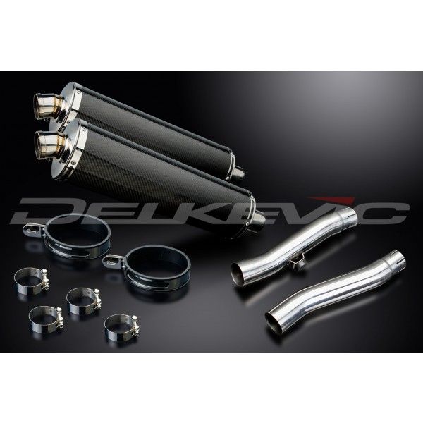 Delkevic slip-on kit Oval Carbon 450mm - Trident Sprint 900 (1994-1997)