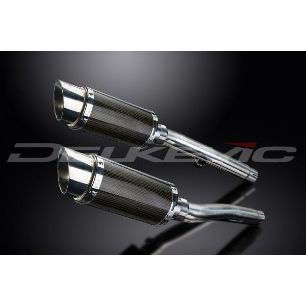 Delkevic slip-on kit Round Carbon 200mm - Trophy 1200 (1991-1993)