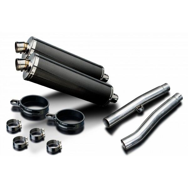 Delkevic slip-on kit Oval Carbon 450mm - Trophy 1200 (1991-1993)