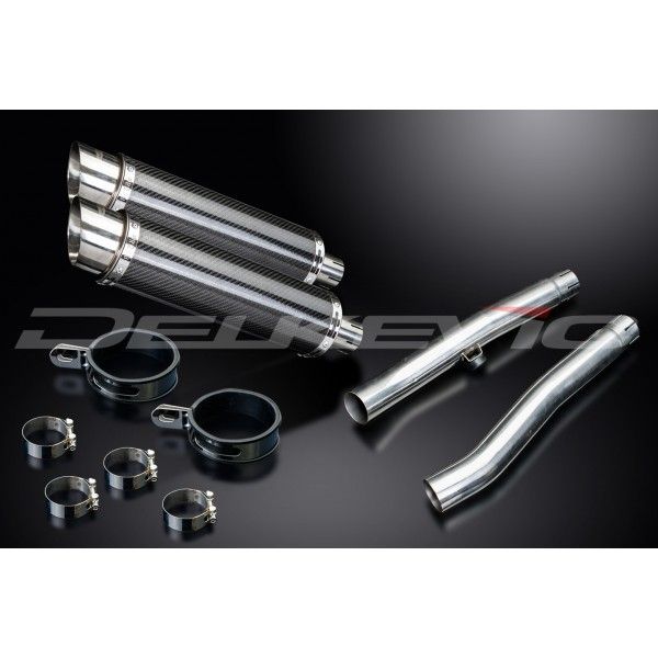 Delkevic slip-on kit Round Carbon 350mm - Trophy 1200 (1991-1993)