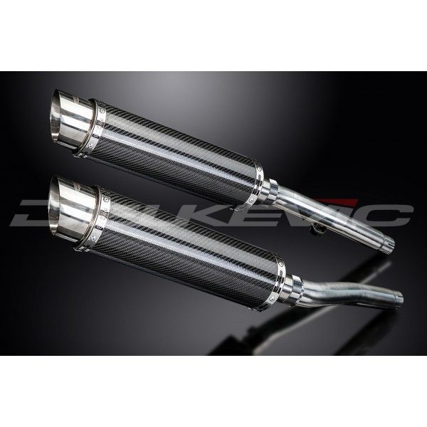 Delkevic slip-on kit Round Carbon 350mm - Trophy 1200 (1991-1993)