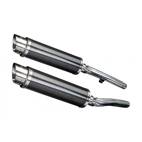 Delkevic slip-on kit Round Carbon 350mm - Trophy 1200 (1991-1993)