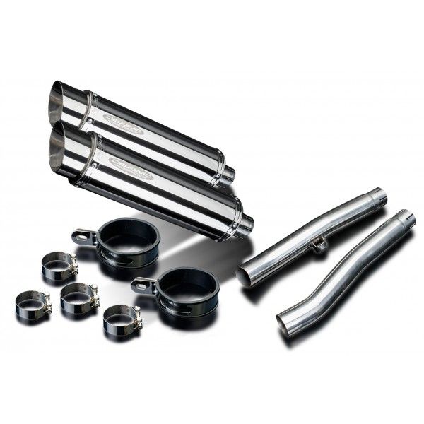 Delkevic slip-on kit Round RVS 350mm - Trophy 1200 (1991-1993)