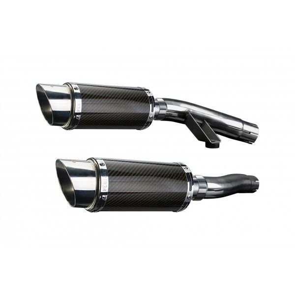 Delkevic slip-on kit Round Carbon 200mm - Trophy 1200 (1995-2003)