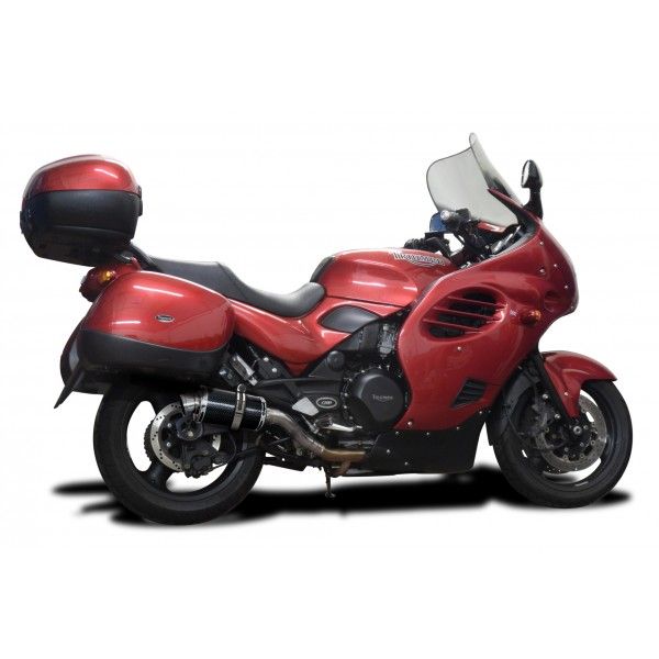 Delkevic slip-on kit Oval Carbon 225mm - Trophy 1200 (1995-2003)