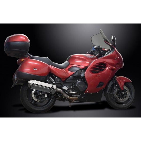 Delkevic slip-on kit Tri-Oval RVS 320mm - Trophy 1200 (1995-2003)