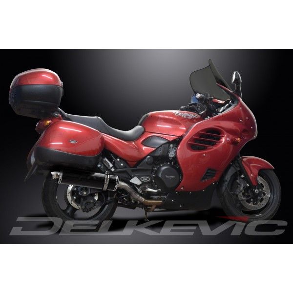 Delkevic slip-on kit Oval Carbon 450mm - Trophy 900 (1996-2002)
