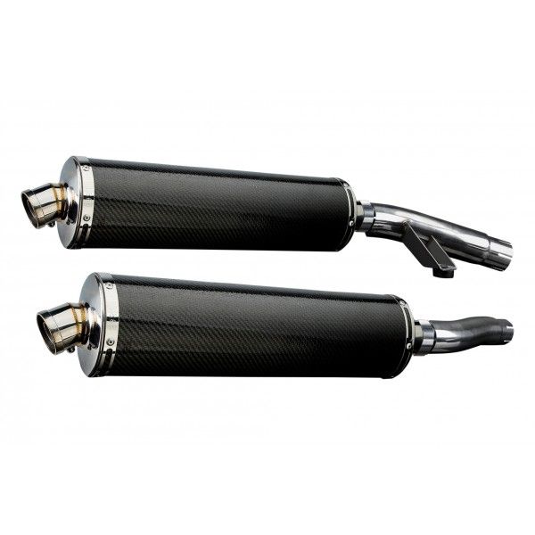 Delkevic slip-on kit Oval Carbon 450mm - Trophy 900 (1996-2002)