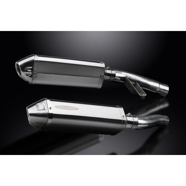 Delkevic slip-on kit Tri-Oval RVS 320mm - Trophy 900 (1996-2002)