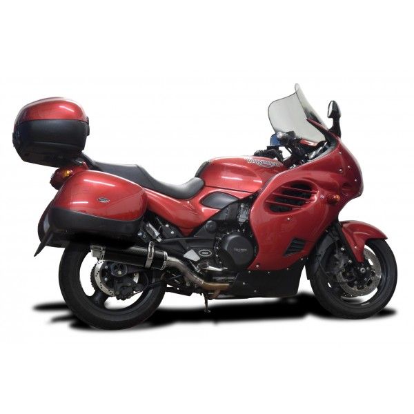 Delkevic slip-on kit Round Carbon 350mm - Trophy 900 (1996-2002)