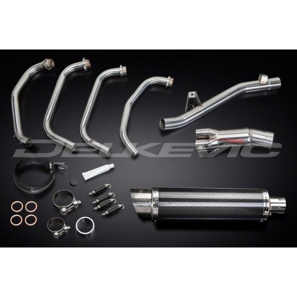 Delkevic volledig systeem Round Carbon 350mm - GSX750 (1998-2002)