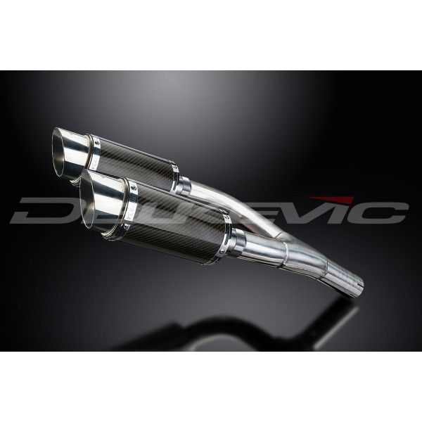 Delkevic slip-on kit Round Carbon 200mm - GSX1300 B KING (2008-2012)