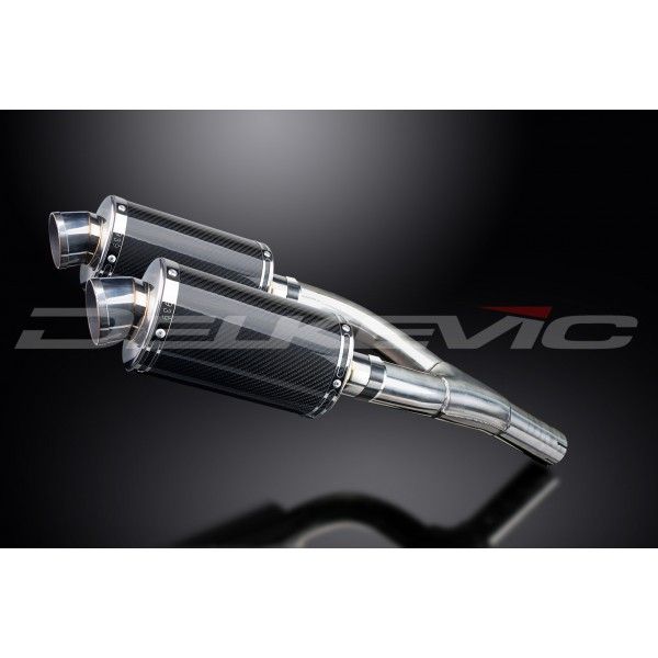 Delkevic slip-on kit Oval Carbon 225mm - GSX1300 B KING (2008-2012)