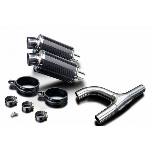 Delkevic slip-on kit Oval Carbon 225mm - GSX1300 B KING (2008-2012)