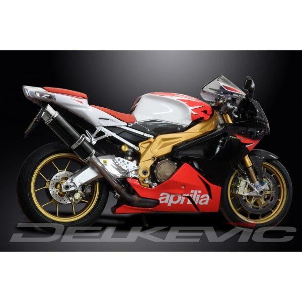 Delkevic slip-on kit Round Carbon 350mm - RSV 1000 R/FACTORY (2004-2010)