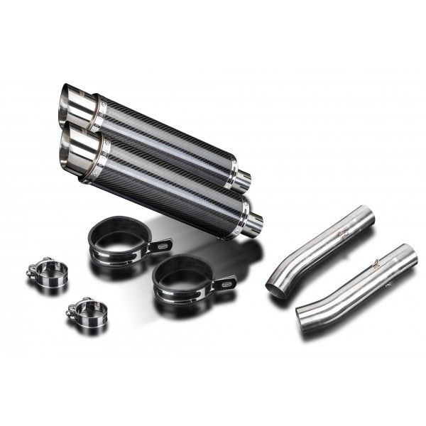 Delkevic slip-on kit Round Carbon 350mm - RSV 1000 R/FACTORY (2004-2010)