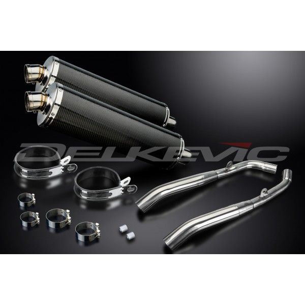 Delkevic slip-on kit Oval Carbon 450mm - XL1000V Varadero (1999-2014)