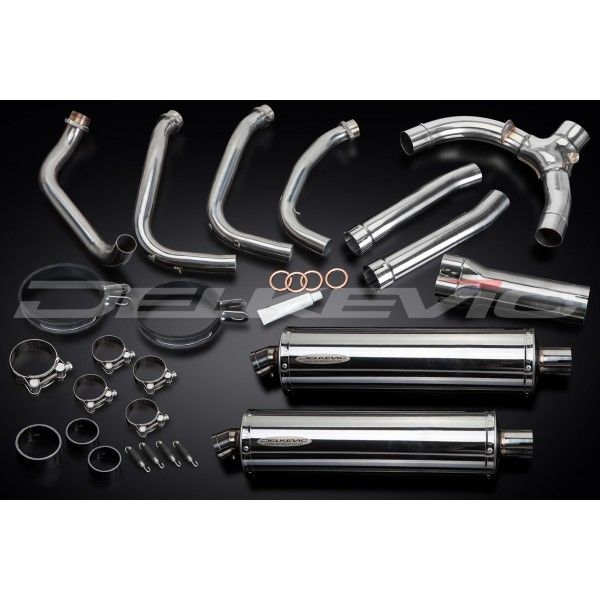 Delkevic volledig systeem Oval RVS 450mm - X11 CB1100SF (1999-2002)