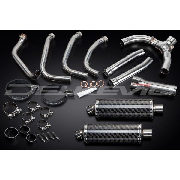 Delkevic volledig systeem Oval Carbon 350mm zonder e-keur - X11 CB1100SF (1999-2002)