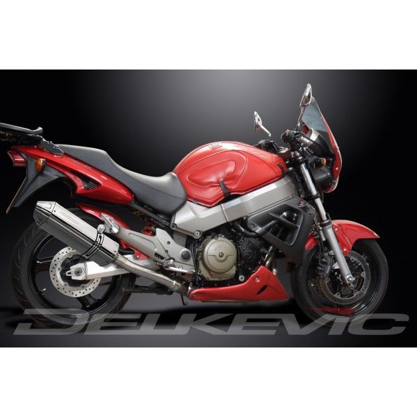 Delkevic volledig systeem Tri-Oval RVS 320mm zonder e-keur - X11 CB1100SF (1999-2002)