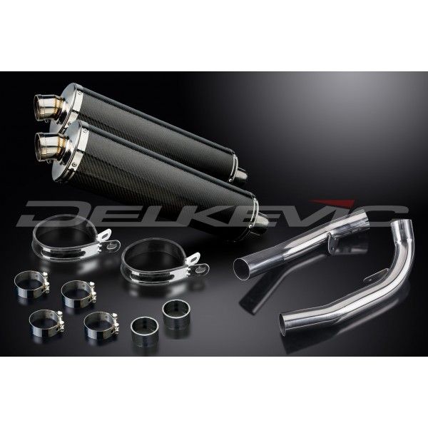 Delkevic slip-on kit Oval Carbon 450mm - VTR1000SP1 (2000-2001)