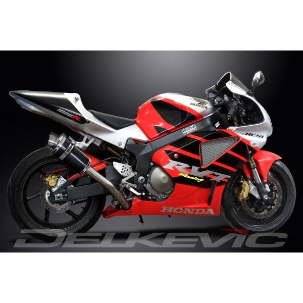 Delkevic slip-on kit Oval Carbon 225mm - VTR1000SP1 (2000-2001)