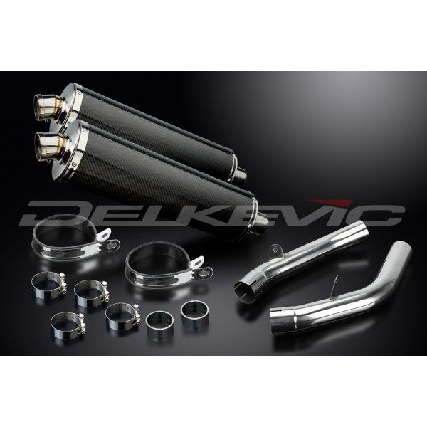 Delkevic slip-on kit Oval Carbon 450mm - VTR1000SP2 (2002-2010)