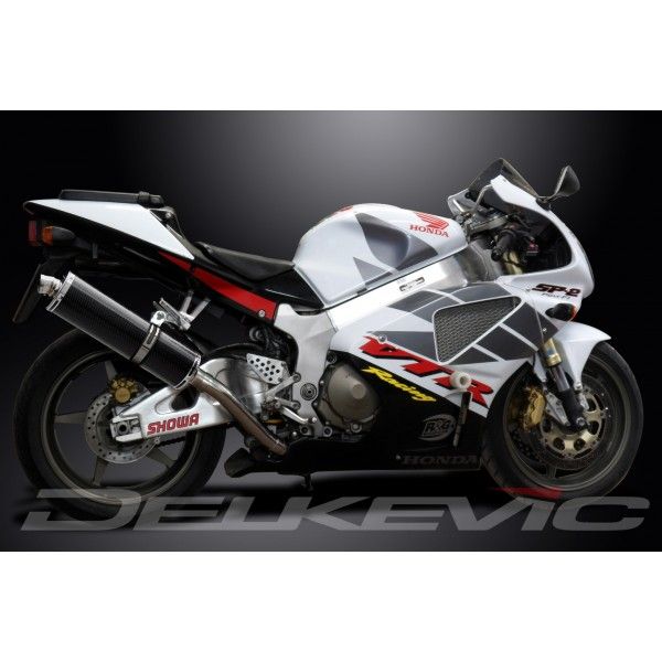 Delkevic slip-on kit Oval Carbon 450mm - VTR1000SP2 (2002-2010)