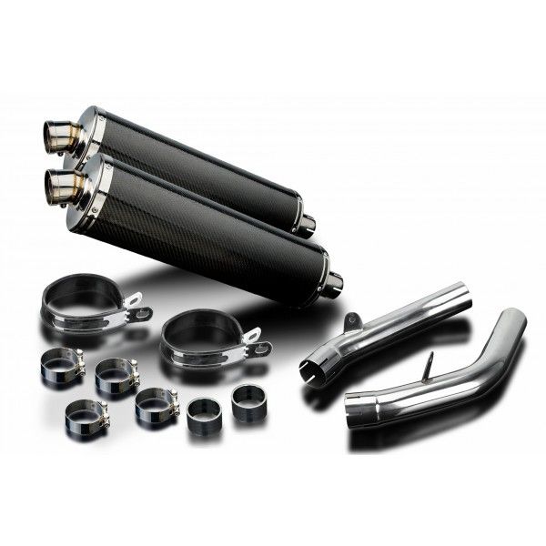 Delkevic slip-on kit Oval Carbon 450mm - VTR1000SP2 (2002-2010)