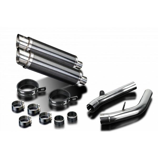 Delkevic slip-on kit Round Carbon 350mm - VTR1000SP2 (2002-2010)