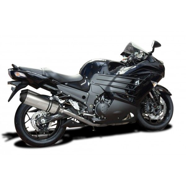 Delkevic slip-on kit X-Oval Titanium 343mm - ZZR1400 (2012-2020)